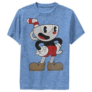 Boy's Cuphead Happy Pose Performance Tee - 1 of 4