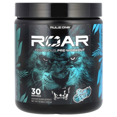 Rule One Proteins Roar, Ferocious Pre-Workout, Blue Razz, 10.58 oz (300 g)