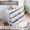 Coucheta 7 Chest of Drawer Dresser, Modern Storage Cabinet with 7 Drawers, Wood Organizer TV Stand, Bedroom, Living Room, Entryway - 4 of 4