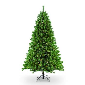 6.5ft Puleo Pre-Lit Northern Fir Artificial Christmas Tree Clear Lights