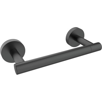 LunaLulinlk Matte Black Double Post Pivoting Wall Mounted Stainless Steel Toilet Paper Holder for Bathroom RV