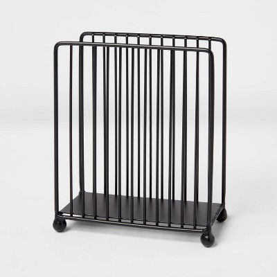 Iron and Mangowood Wire Paper Towel Holder Black - Threshold™