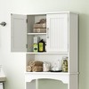 Over The Toilet Storage Cabinet with Adjustable Shelf and Door - 2 of 4