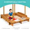 Best Choice Products Kids Wooden Cabana Sandbox w/ Bench Seats, UV-Resistant Canopy, Sandpit Cover, 2 Buckets - Natural - image 3 of 4