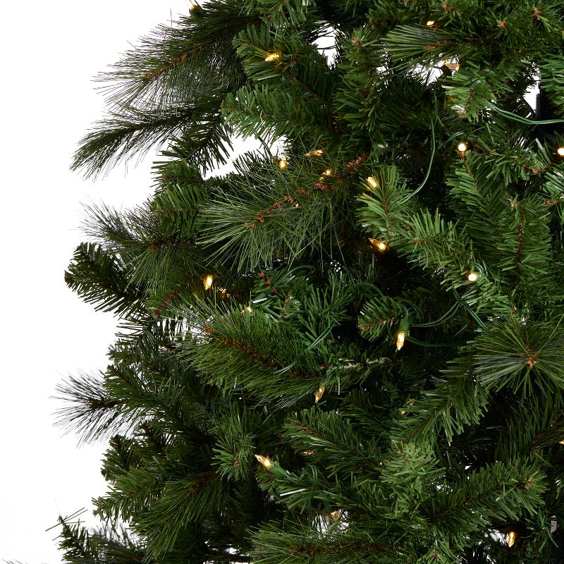 Home Heritage 9' Artificial Cascade Pine Christmas Tree w/ Color Lights (2 Pack), 5 of 7