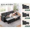 AMERLIFE Sofa Bed, L Shaped Sleeper with Storage Chaise, Convertible Pull Out Couch for Living Room - 3 of 4