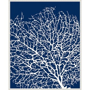 Amanti Art Navy Coral II Coastal by Sabine Berg Framed Canvas Wall Art - 1 of 4