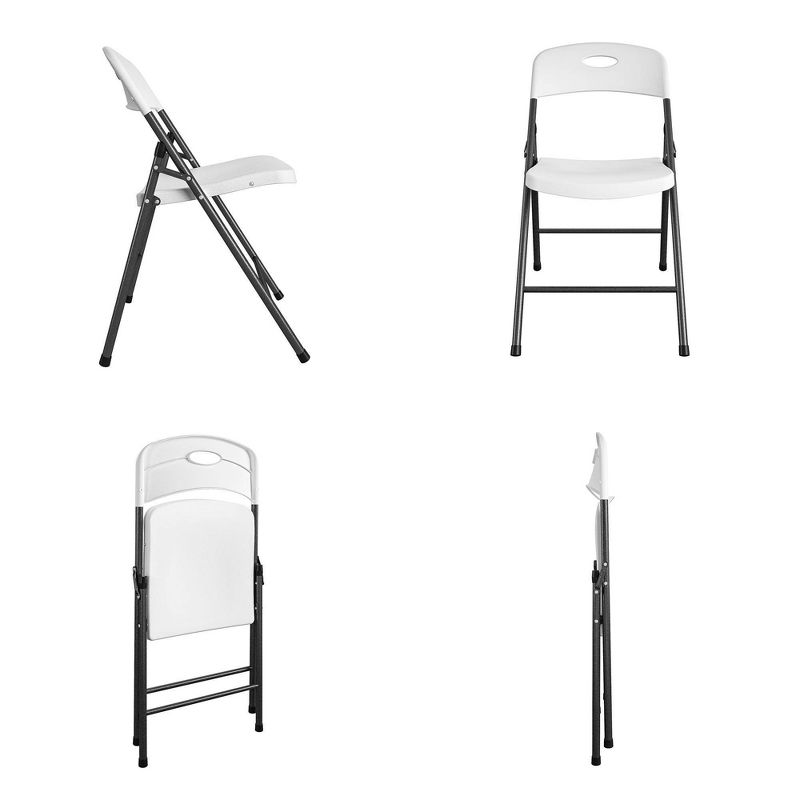 Cosco 4pk Double Braced Indoor/Outdoor Solid Resin Plastic Folding Chairs, 4 of 8