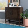 Powell Fulmer Solid Wood 2 Basketweave Doors and a Adjustable Shelf Accent Cabinet - image 2 of 4