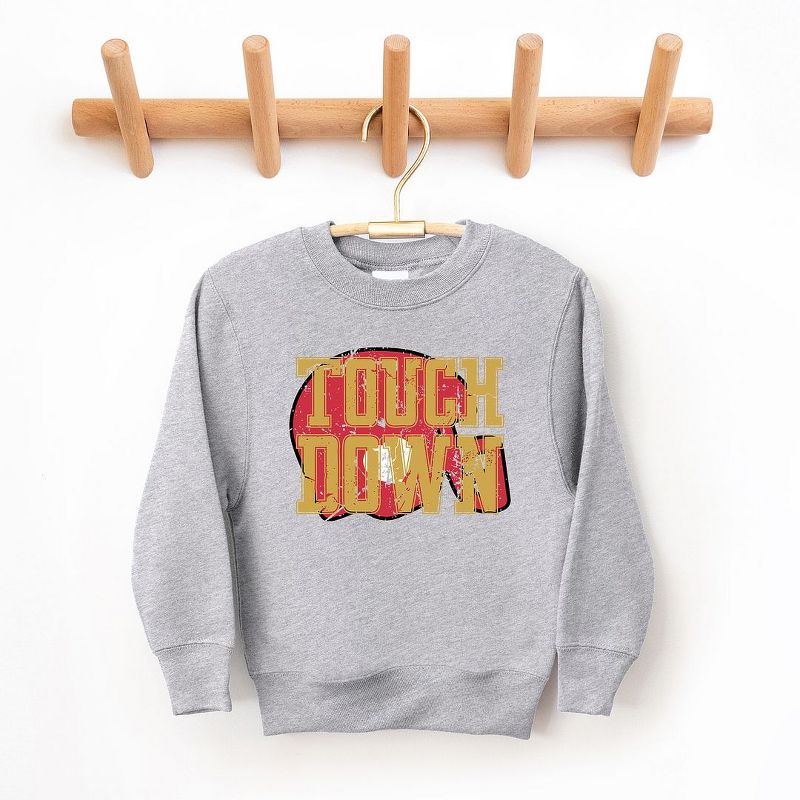 The Juniper Shop Touch Down Red Helmet Distressed Youth Graphic Sweatshirt, 1 of 3