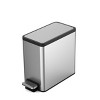 EKO 6L Ecocasa 2pk Vertical Step Trash Can Set: Stainless Steel, Kitchen Step-On with Lid, Indoor, Silver, 6 Liter Capacity - 4 of 4