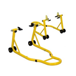 Motorcycle Stands Front and Rear, 900 LBS Heavy Duty Motorcycle Lift Combo with Adjustable Swingarm Spool, Universal Paddock Stand - 1 of 4