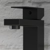 Black Bathroom Faucet, 1 Hole Vanity Faucet in Matte Black, SUS304 Stainless Steel Single Handle Bathroom Sink Faucet - 2 of 4