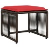 vidaXL Patio Dining Set with Cushions - 7 Piece Brown Poly Rattan Furniture for Garden/Backyard - 4 of 4
