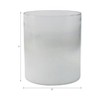 Decorative Frosted Glass Bottom Hurricane Candle Holder - Modern Pillar Candlestick Holder for Entryway, Living Room, or Any Occasion - 4 of 4