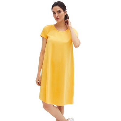 Ellos Women's Plus Size A-line Tee Dress - 18/20, Golden : Target