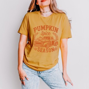 Simply Sage Market Pumpkin Spice Season Truck Distressed Short Sleeve Tee - 1 of 4