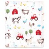 Hudson Baby Infant Boy Silky Plush Blanket, Boy Farm Animals, 30x36 inches - 3 of 3
