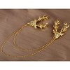 Anna-Kaci Vintage Retro Golden Tone Deer Antler Stag Moose Elk Head Animal Lapel Brooch Pin - 2 of 4
