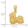 Black Bow Jewelry 14k Yellow Gold Satin and Diamond Cut Shih Tzu Pendant - 4 of 4
