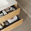 Vynxaria 24" Modern Floating Bathroom Vanity with Sink, 2 Drawers, White Ceramic Basin, Pre-assembled, Corolla Oak - 2 of 4