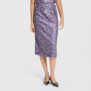 Women's Sequin Pencil Skirt - A New Day™ Burgundy - 1 of 4