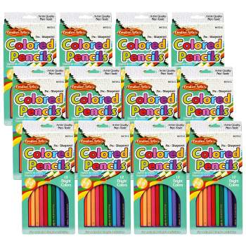 Charles Leonard Pre-Sharpened Colored Pencils, Assorted Colors, 7 Inches, 12 Per Set, 12 Sets