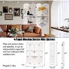 Acekool 4-Panel Folding Room Divider with Storage Shelves, Wood Screen for Bedroom or Living Room - 4 of 4