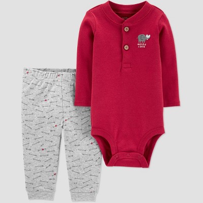 baby boy outfit with suspenders and hat