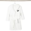 Personalized Linum Kids 100% Polyester SUPER PLUSH Double Brushed Hooded Bathrobe in Black Script Font - 2 of 3