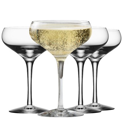 Orrefors More Coupe 7 Fl. Oz. Cocktail Glasses - Set of 4, Classic Cocktail Coupe Glasses - Kitchen & Dining Crystal Glassware - Dishwasher Safe