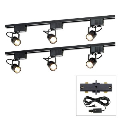 Pro Track® Black 300W 6-Light LV Plug-In Linear Track Kit