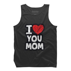 Men's Design By Humans I Love You Mom Heart By solon2020 Tank Top - 1 of 2