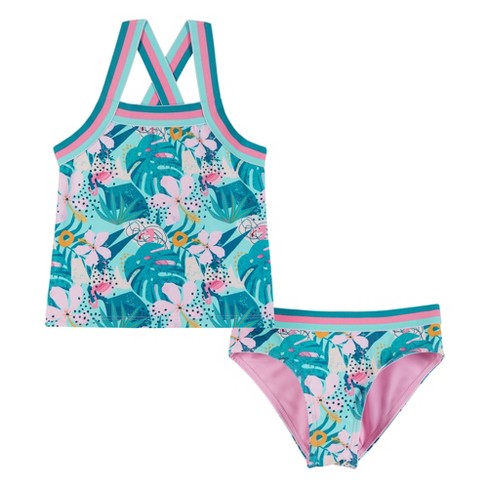 Girls Star Spangled Tankini Two Piece Swimsuit - Mia Belle Girls