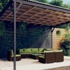 vidaXL Garden Lounge Set Brown and Green - 2 of 4