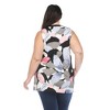 Plus Size Pleated Front Sleeveless Tunic Top - 3 of 4