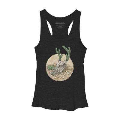 Women's Design By Humans Deer Cactus 2 By kelelowor Racerback Tank Top