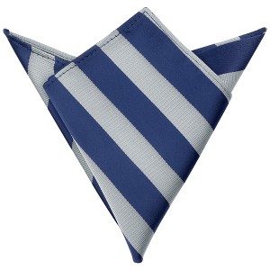 Elerevyo Men's Stripe Twill Textured Pocket Handkerchief - 1 of 4