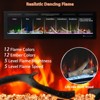 72" Electric Fireplace Heater with 1500W Heating - 12 LED Flame Colors, 3D Holographic, Voice Control & Remote - 9-Temp Adjustable Indoor Fireplace - 4 of 4