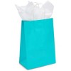 Sparkle and Bash 36-Pack Medium Gift Bags with Handles, Aqua Blue (7 x 10 x 4 in) - 3 of 4