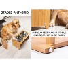 Zone Tech Elevated Pet Bowls Feeder for Dog and Cat – Raised Bamboo Stand with Two Stainless Steel Bowls Anti Slip, Perfect for Dogs and Cats - 4 of 4