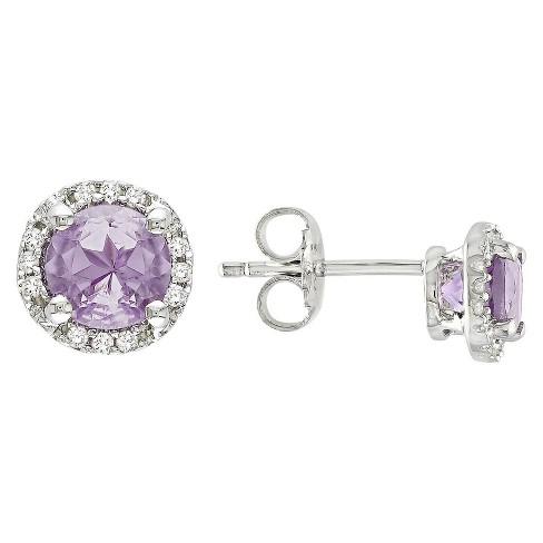 Silpada 'Iconic' Amethyst Drop Earrings in Sterling Silver Purple