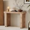 VYNXARIA Console Table, Farmhouse Mango Wood Entryway Table, 45-Inch Thickened Sofa Table, Minimalist Narrow Console Table,Natural - 2 of 4