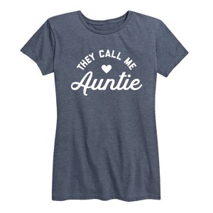 Women's - Instant Message - They Call Me Auntie Short Sleeve Graphic T-Shirt - 1 of 4
