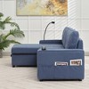 HYLEORY Convertible L Shaped Couch with Pull Out Bed, Sleeper Sofa with Reversible Chaise for Living Room, Apartment, Bedroom, Office - 4 of 4