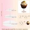 Unique Bargains Circular 3-Layer Cupcake Stand with Tiered Serving Tray for Pastries Donuts and Fruits - 2 of 4