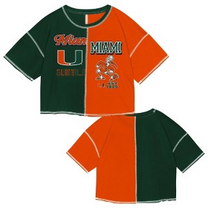 NCAA Miami Hurricanes Girls' Fashion T-Shirt - 1 of 3