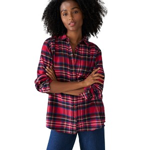 ellos Plaid Flannel Shirt - 1 of 4