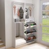 Clothes hanger Hall Tree Storage Bench Shoe Rack for Entryway, Hall Tree with Bench and Shoe Storage, Hall Tree Entryway Bench with Rattan Door Gray - 4 of 4