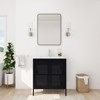 SEVOBAL Bathroom Storage Cabinets, Bathroom Vanity, 30 Inch Bathroom Vanity with Sink, Freestanding and Modern Design Bathroom Sink Cabinet with Metal - 2 of 4